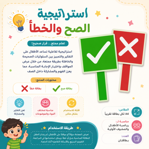 استراتيجية الصح والخطأ التعليمية للأطفال