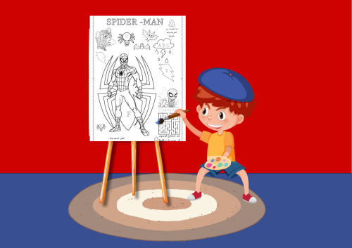 رول خربشات فنان سبايدر مان