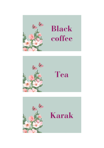 ثيم مشروبات متنوعة تصميم حسب الطلب