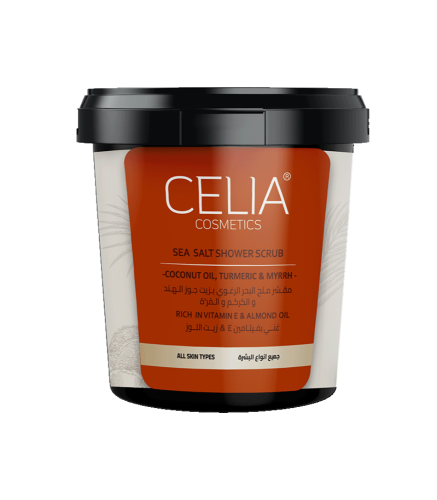 مقشر ملح رغوي بالكركم والمره وجوز الهند