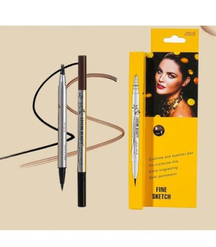 قلم مزدوج الأطراف كحل واحواجب