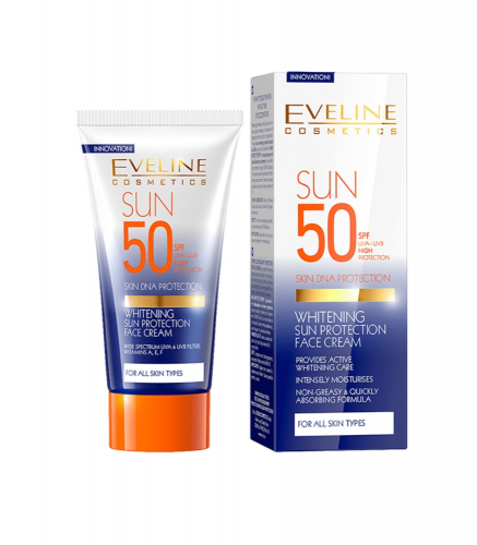 واقي شمس وكريم تفتيح للوجه من إيفلين - 50 مل