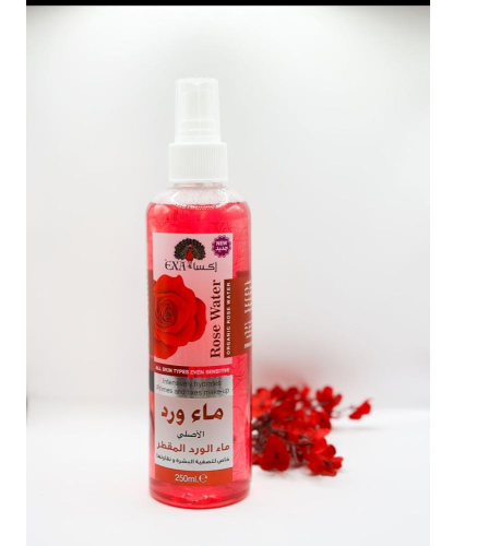 بخاخ ماء الورد المقطر للبشرة من ماركة اكسا 250 مل