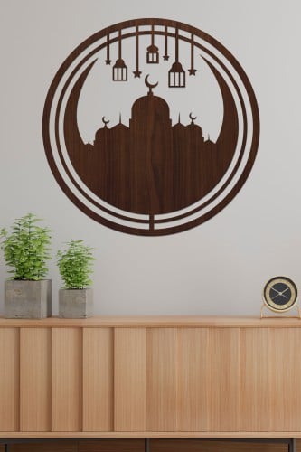 تصميم خشبي بنقشة رمضانية " جامع كبير "