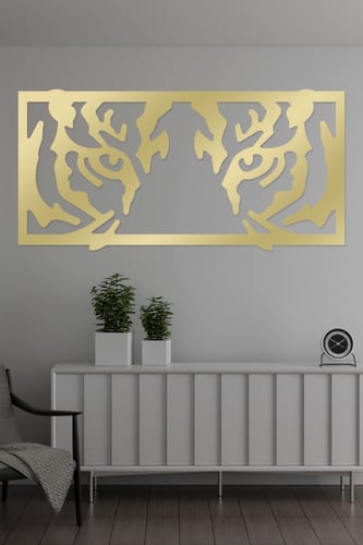 لوحة اكريليك بنقشة عيون النمر