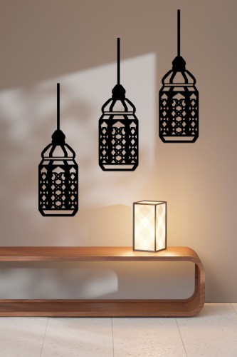 تصميم اكريليك بنقشة رمضانية فوانيس