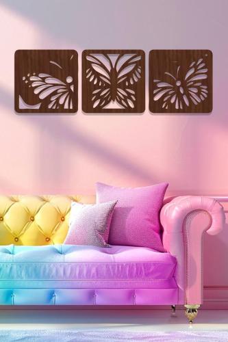 تصميم خشبي بنقشة فراشات