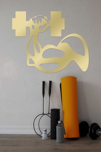 لوحة اكريليك بنقشة رفع الأوزان