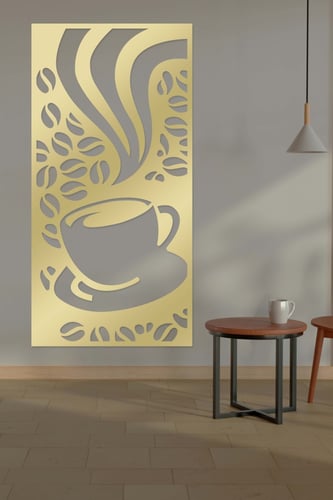 لوحة اكريليك بنقشة فنية للقهوة