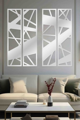 لوحة اكريليك بنقشة هندسية عصرية