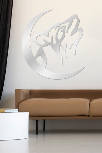 لوحة اكريليك بنقشة ذئب