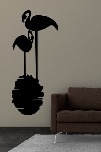 لوحة أكريلك بنقشة طائر الفلامنغو