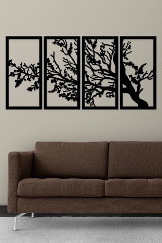 تصميم اكريليك بنقشة أغصان وأوراق الشجر