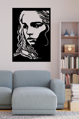 لوحة اكريليك بنقشة فتاة