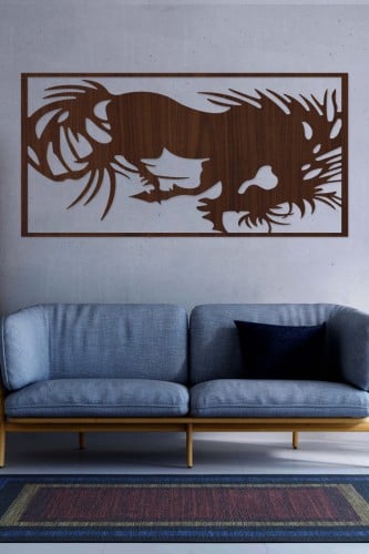 لوحة خشبية بنقشة "حصان"