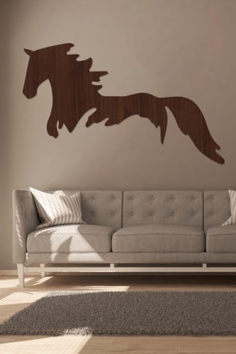 لوحة خشبية بنقشة"حصان"