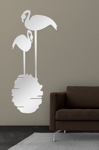 لوحة أكريلك بنقشة طائر الفلامنغو