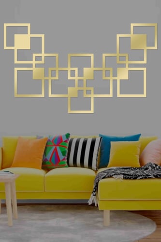 لوحة اكريليك بتصميم مربعات