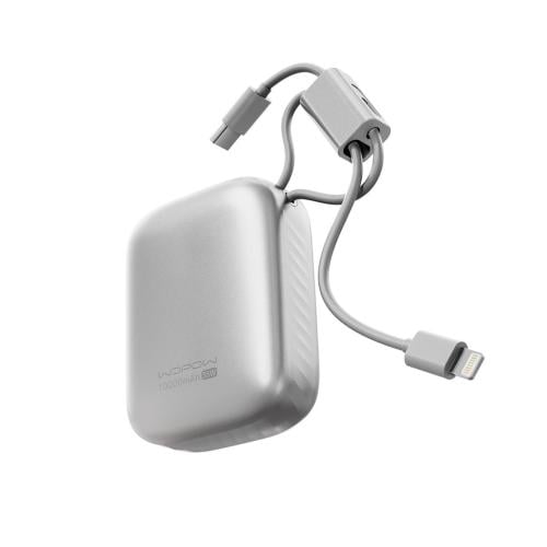 شاحن متنقل صغير بقوة 35W و سعة 10,000mAh - فضي SQ7...