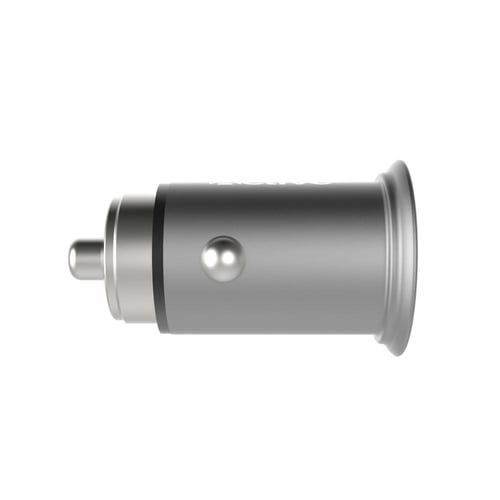 شاحن سيارة Go Metal Silver بمنفذ USB-A ومنفذ Type-...