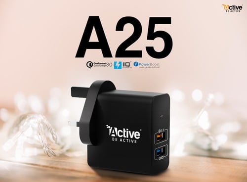 شاحن جداري A25 بمنفذين USB