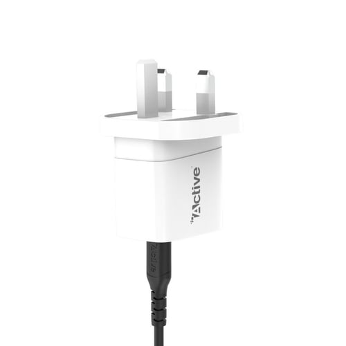 شاحن جداري بقوة ٢٠ واط أبيض بمنفذ Type-C و منفذ US...