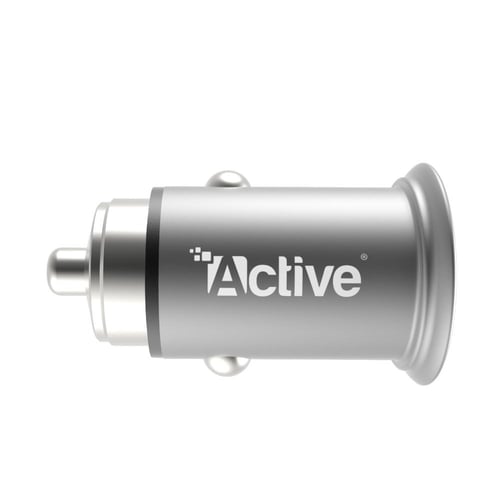 شاحن سيارة Go Metal Silver بمنفذ USB-A ومنفذ Type-...