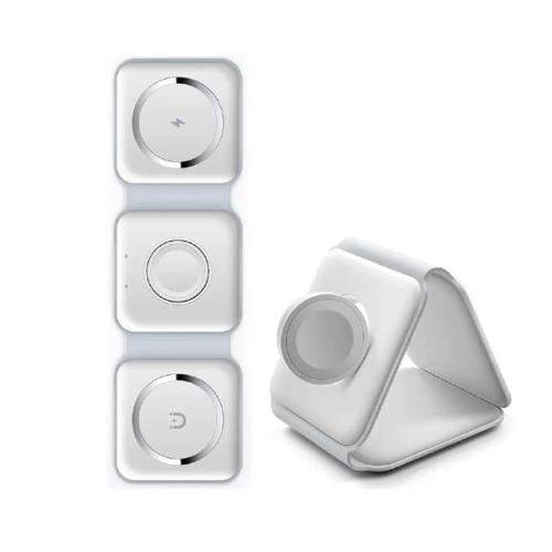 شاحن لاسلكي 3in1 أبيض