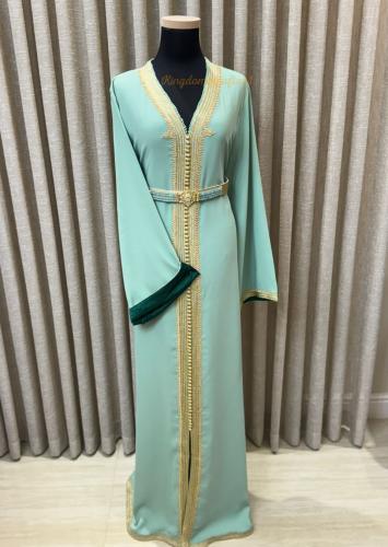 Kaftan with golden embroidery