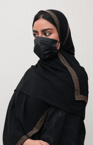 طرحة ليزر كوري 3 طرف ذهبي 505