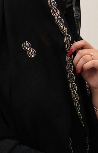 طرحة خيشة فصوص ملون وذهبي 725