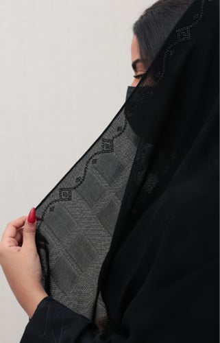 طرحة خيشة فصوص اسود 724