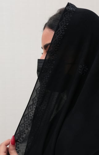 طرحة خيشة فصوص اسود 721