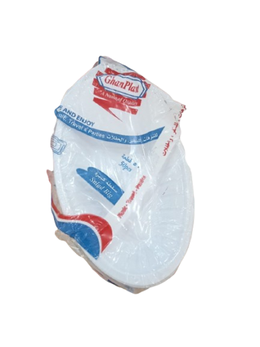 صحون بلاستيك بيضاوي كبير عدد 50 صحن