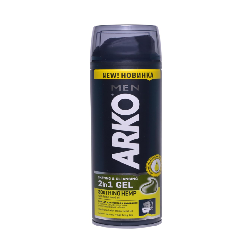 Arko 2 in 1 shaving gel with soothing hemp extract 200 ml