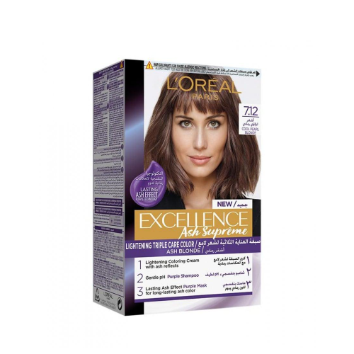 لوريال صبغة شعر اكسلنس 7فاصل12 أشقر لؤلؤي رمادي