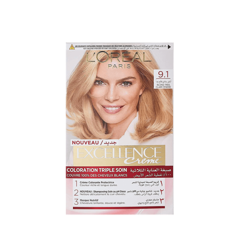 لوريال اكسلانس صبغة شعر اشقر رمادي فاتح جدا 9فاصل1