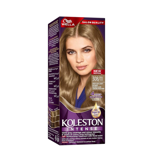 Coleston Intense hair dye with argan oil 11 on 308 light ash blonde medium