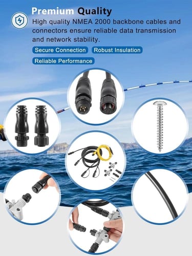 NMEA 2000 Starter Kit, Power Drop Backbone Cable F...