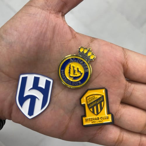 ستيكر معدني شعارات انديه