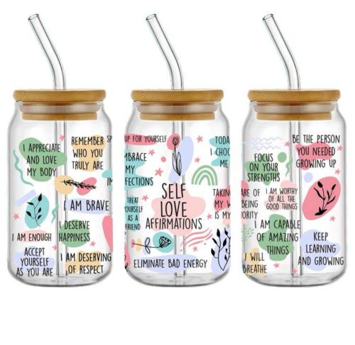 كوب زجاجي وكلمات تحفيزيه 4