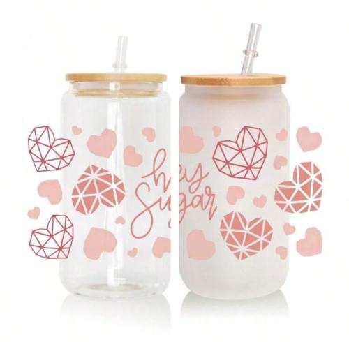 اكواب زجاجيه قلوب 2