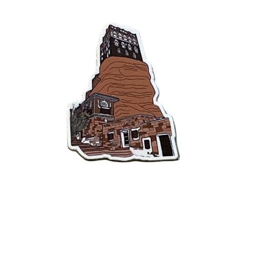 ملصق / ستيكر معدنية معلم تراثي