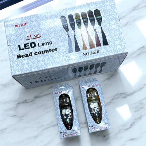 مسبحة صلاة مع عداد رقمي ١٢ قطعة بالوان عشوائيه