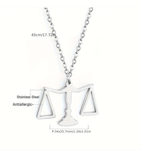 قلادة ميزان مطلي ⚖️