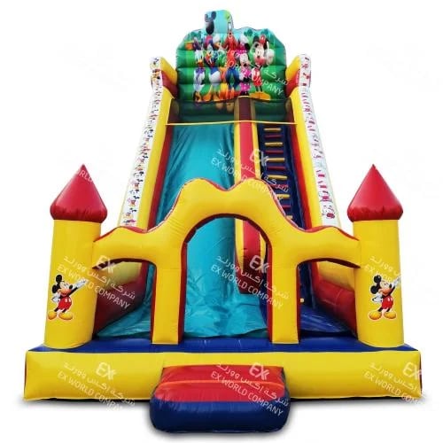 Disneyland slide with ladder, stairs, wall, and 3 gates 9.7×4×9.5 meters