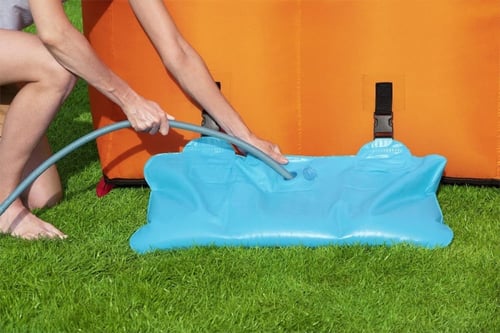 زحليقة مائية مع حوض الملاهي 3.66×3.37×2.41 متر تتح...