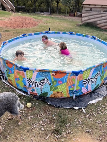 مسبح اعمدة دائري ملون مطبوع الوان الغابة 3.05×3.05...