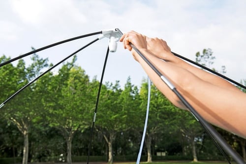 مسبح اعمدة دائري ملون مع مظلة ورشاش مائي 1.83×1.83...