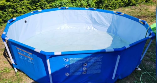 مسبح اعمدة دائري ازرق 2.44×2.44×0.61متر يتسع 5 اشخ...